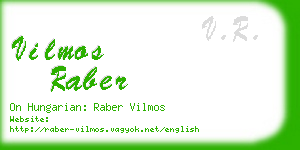 vilmos raber business card